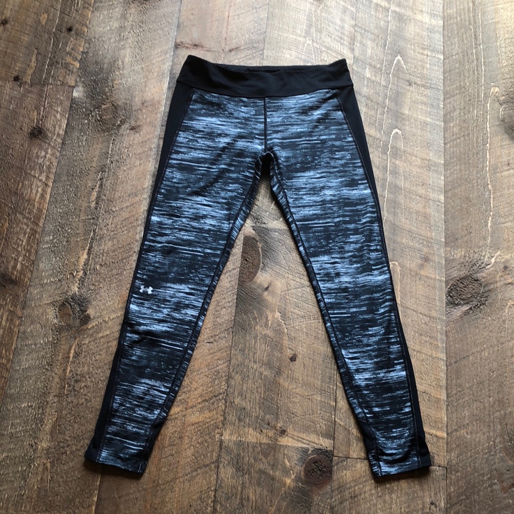 Under Armour leggings. Large. Black/white/grey